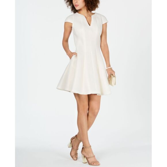 Julia Jordan Mesh Jacquard Fit Flare Dress Julia Jordan Mesh Jacquard Fit Flare Dress